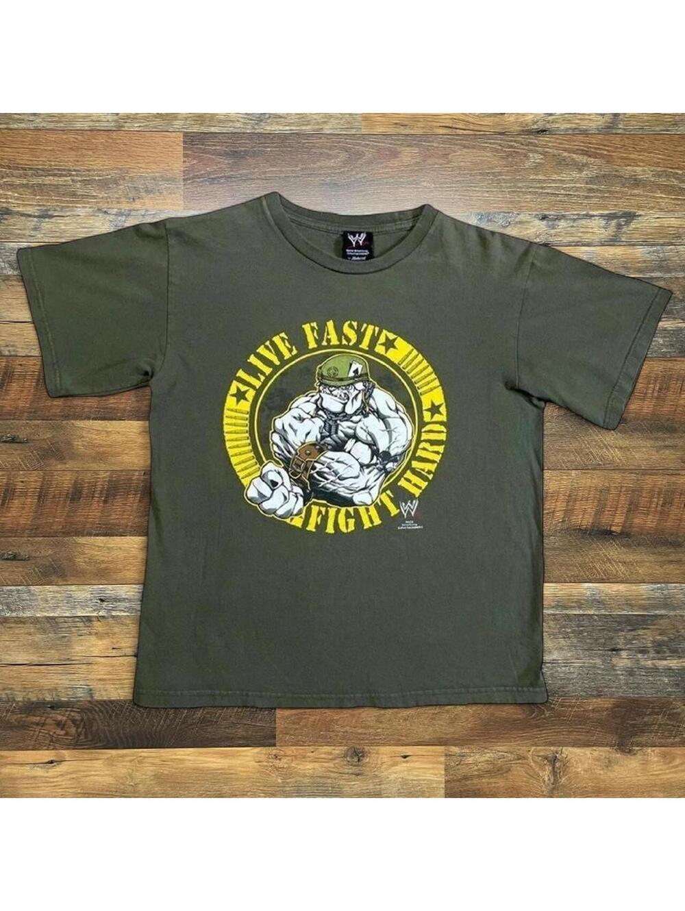Vintage WWE John Cena ChainGang Bulldog T-Shirt Boys XL